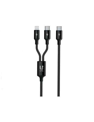 CABLE UNI USB TIPOC A USB TIPOC Y LIGHTNING