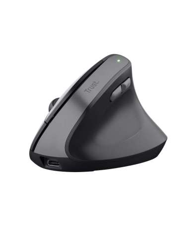 RATON OPTICO WIRELESS ERGONOMICO VERTICAL BAYO II NEGRO TRUST
