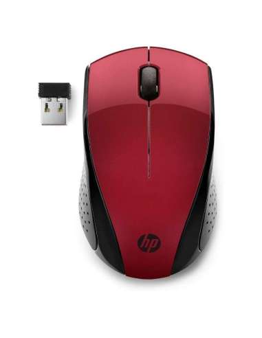 RATON OPTICO WIRELESS 220 ROJO HP
