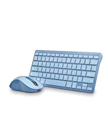 NGS KIT TECLADO Y RATON MULTIFUNCION RECARG AZUL