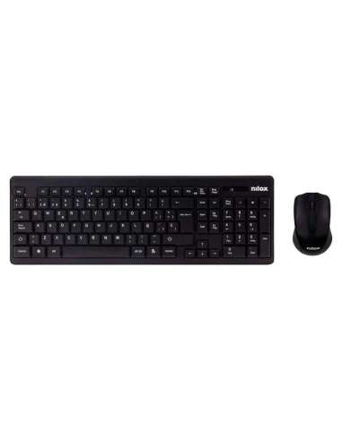 Nilox Teclado+raton NXKMWE0001 inalambrico Negro