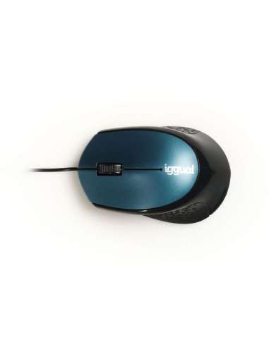 iggual Ratón óptico COM-ERGONOMIC-R-800DPI azul
