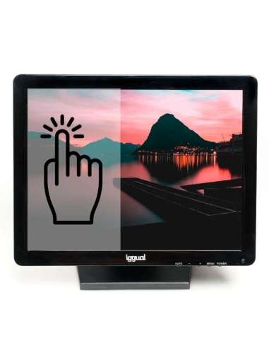 iggual Monitor táctil resistivo 15" USB VGA HDMI