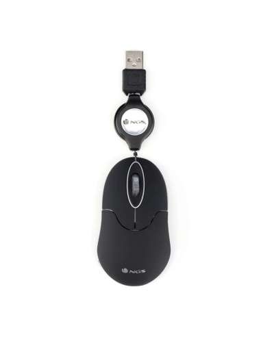 NGS Ratón Retráctil SINBLACK 1000dpi Negro