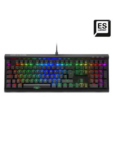 TECLADO GAMING SHARKOON SGK60 RED SWITCH USB RETROILUMINADO MECANICO NEGRO