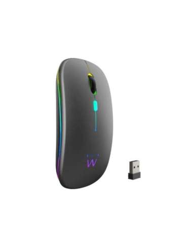 EWENT Ratón Inalámbrico Recarg. Dual  BT/WIFI, RGB