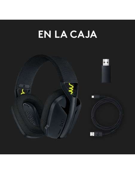 Logitech G435 LIGHTSPEED Auriculares Gaming Inalámbricos Negros