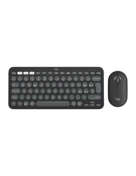 TECLADO + RATON WIRELESS MULTIDISPOSITIVO PEBBLE 2 NEGRO LOGITECH