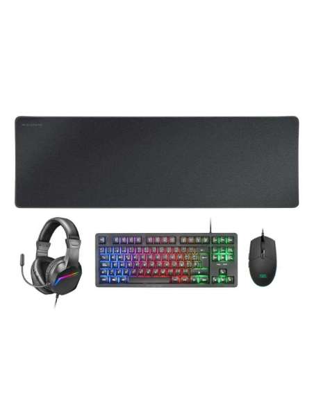 MARS GAMING Combo Gaming MCP-RGB3 4EN1 Negro