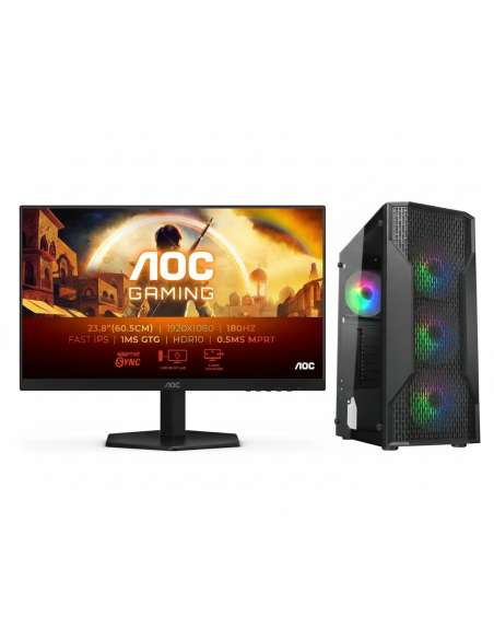 PCTEC BLACK + MONITOR 24"  PGB05N  5600| 32GB DDR4 | 1TB | RTX 5060 8GB