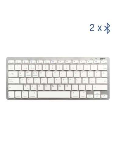iggual Teclado Bluetooth Slim TKL-BT plata 2 canal