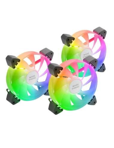 MARS GAMING Ventilador MF3A 120MM 3IN1 ARGB Negro