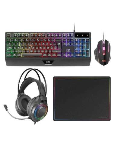 MARS GAMING TECLADO+RATON+ALFOMBRILLA+AURICULAR
