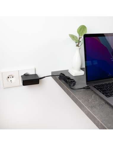 CARGADOR PORTATIL TOOQ GAN USB-C PD 65W NEGRO